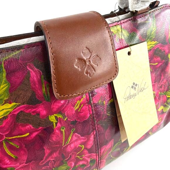 Patricia Nash Women's Bougainvilleas Along the Coast Rienzo Floral Satchel Bag - Picture 7 of 11